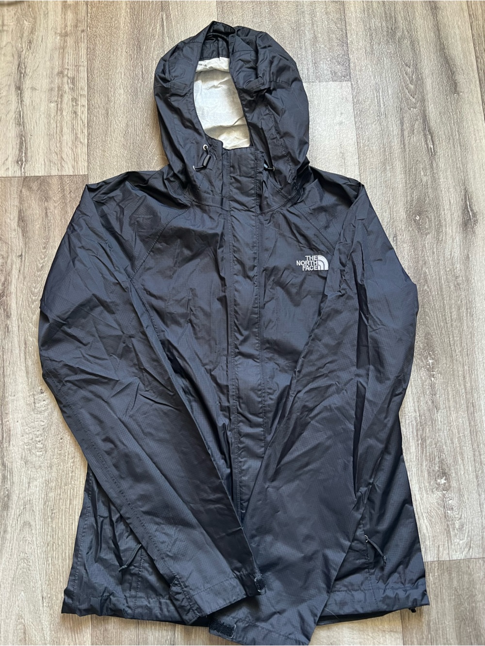 The North Face Venture 2 DryVent Rain Jacket Black Geo Lining Womens XS